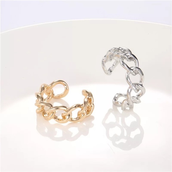 Sheroz Jewelry - Gold adjustable chain ring